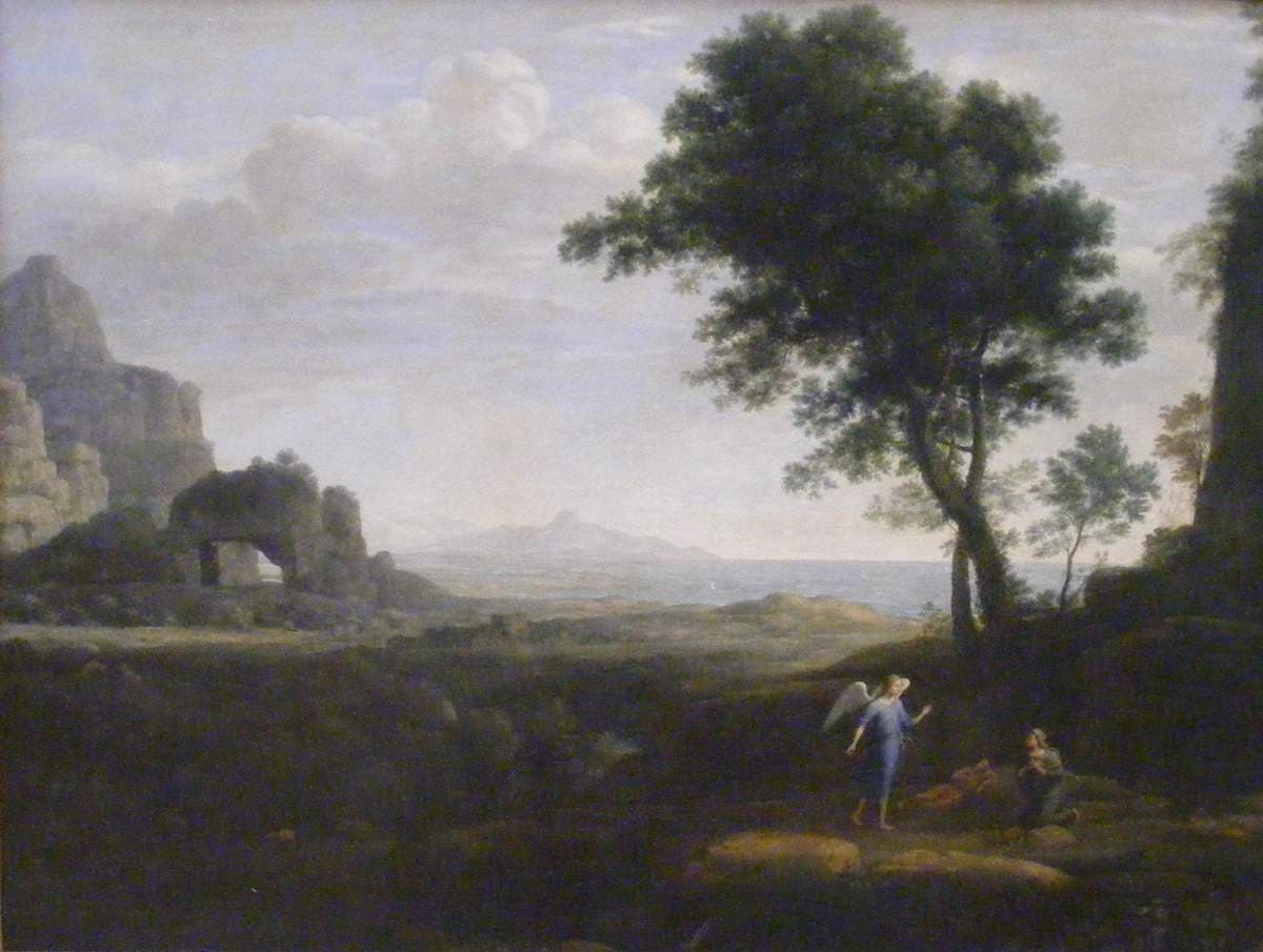 Hagar and Ismael in the desert — Claude Lorrain