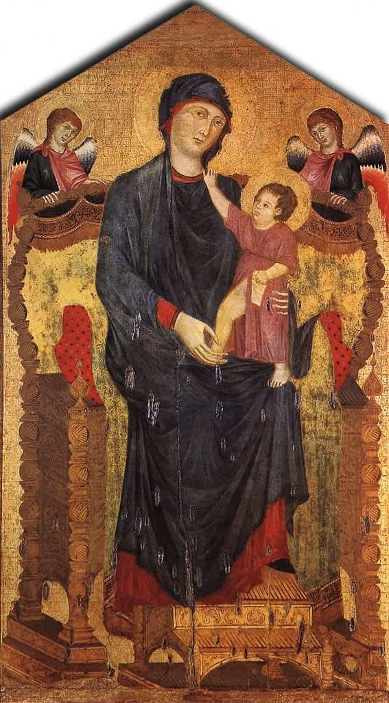 Madonna Enthroned with the Child and Two Angels — Cimabue