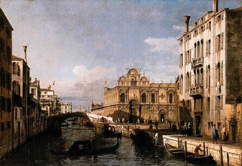 Rio dei Mendicanti and the Scuola di San Marco — Bernardo Bellotto