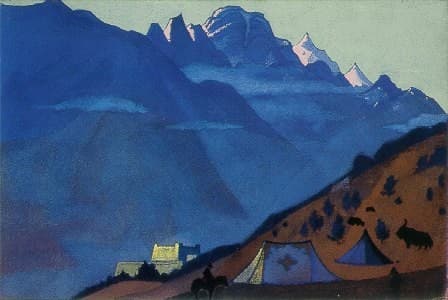 Tibetian camp. Keilang. — Nicholas Roerich