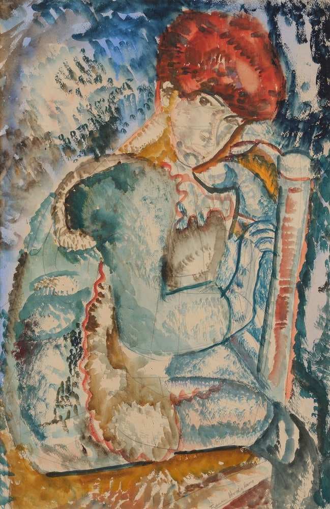 Girl Seated on a Chair — Frances Hodgkins