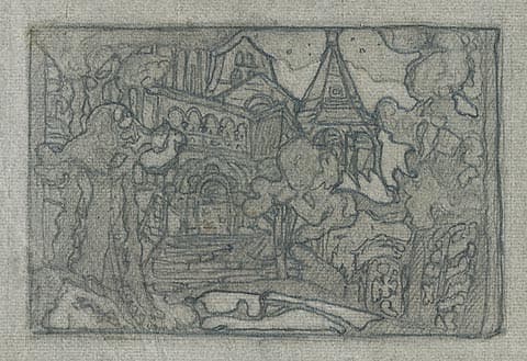 Castle at night — Nicholas Roerich
