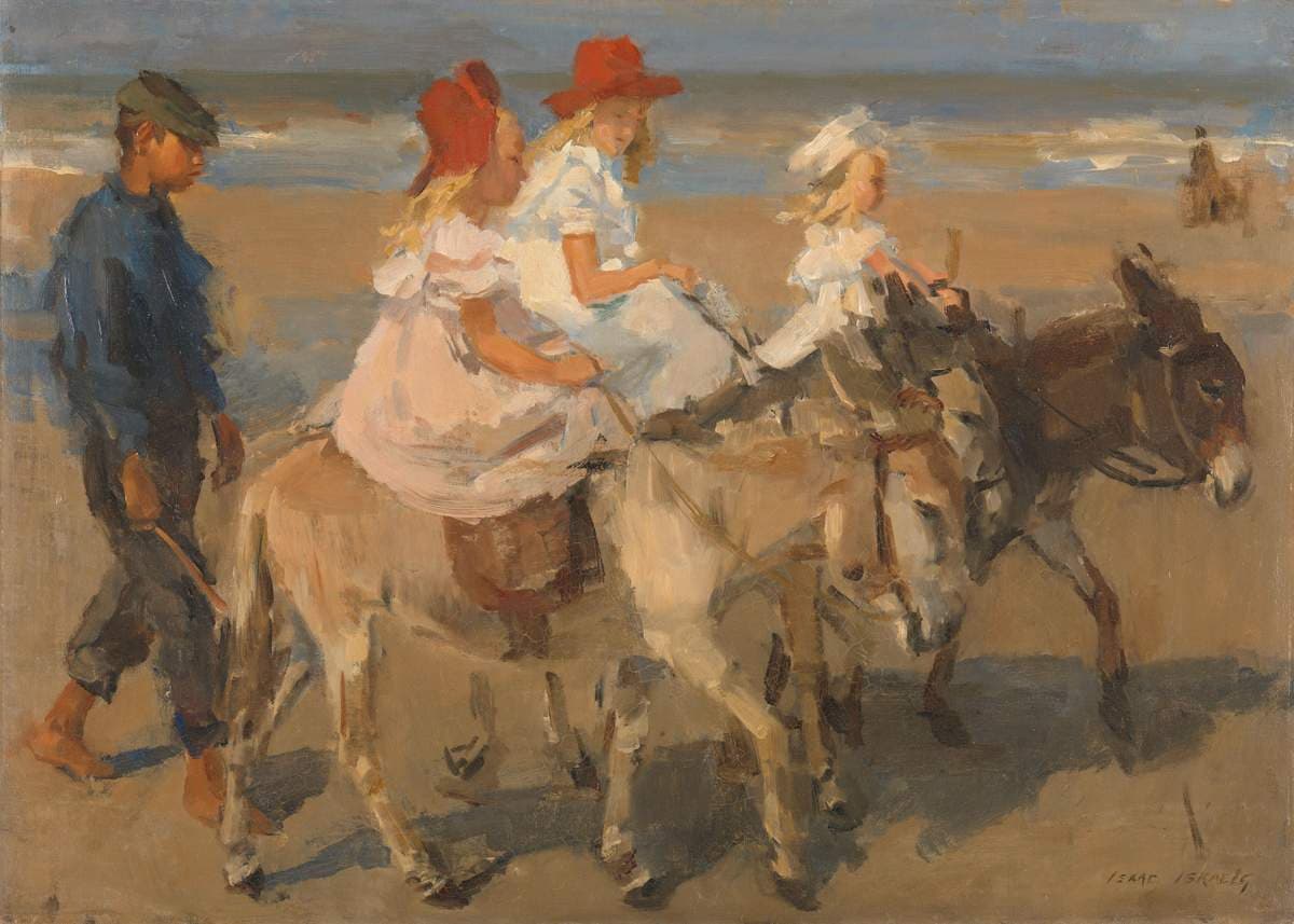 Donkey Riding Along The Beach — Isaac Israëls