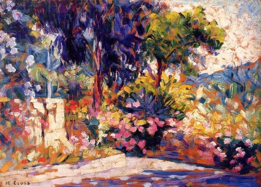 The Flowered Terrace — Henri-Edmond Cross
