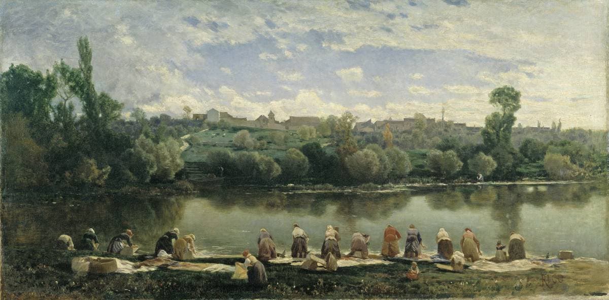 Washerwomen of La Varenne, France — Martín Rico y Ortega