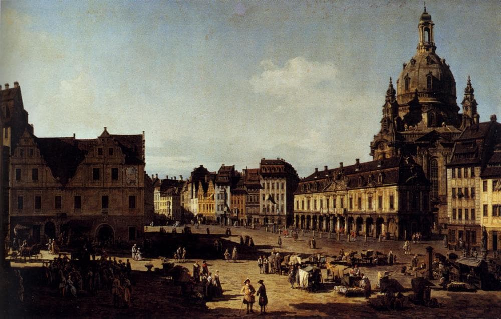 View of the New Market Place in Dresden from the Moritzstrasse — Bernardo Bellotto