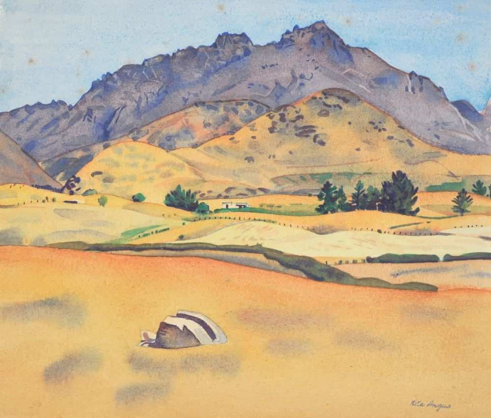 Arrowtown (Coronet Peak from Speargrass Flat) — Rita Angus