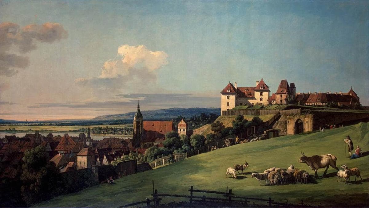 View of Pirna from the Sonnenstein Castle — Bernardo Bellotto