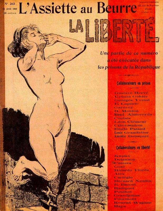 Front cover of the 'La Liberté' issue, from 'L'Assiette au Beurre' — František Kupka