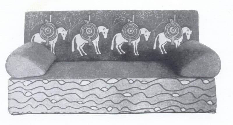 Sketch of sofa for workshop — Nicholas Roerich