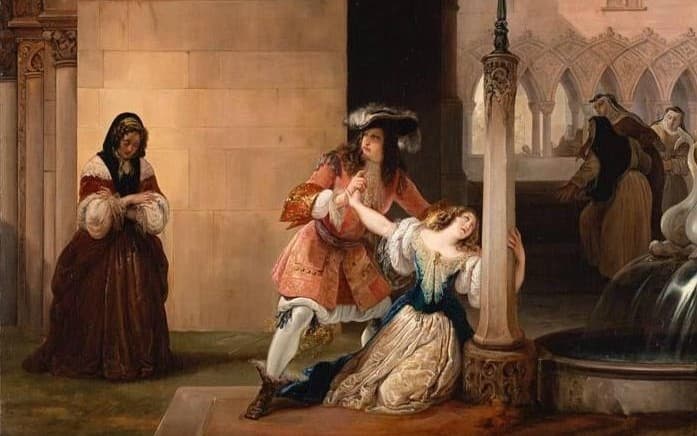 Louis XIV and Mademoiselle de La Vallère — Francesco Hayez