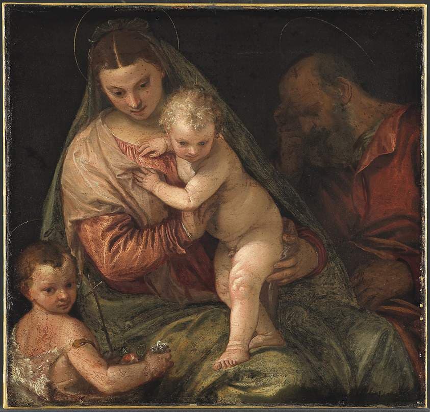 The Holy Family with the Infant St. John the Baptist — Paolo Veronese