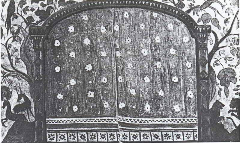 Curtain and portal for "Snow Maiden" — Nicholas Roerich