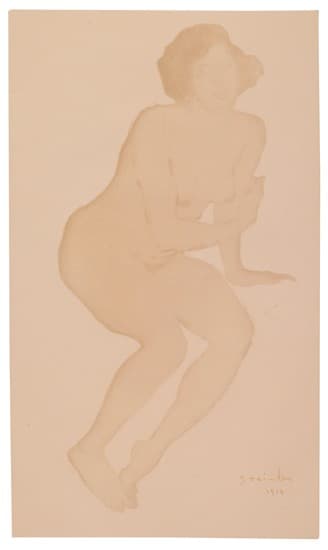 Femme Nu Assise — Théophile Steinlen
