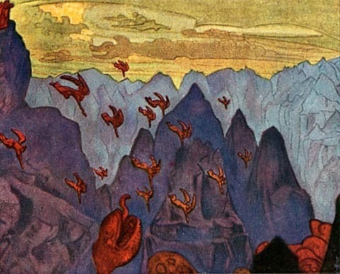 Study "Cry of the serpent" — Nicholas Roerich