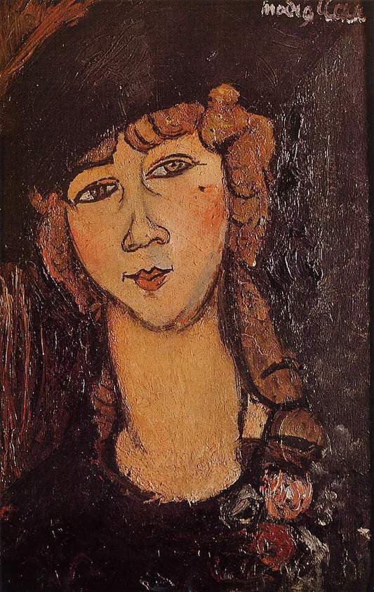 Lolotte (Head of a Woman in a Hat) — Amedeo Modigliani