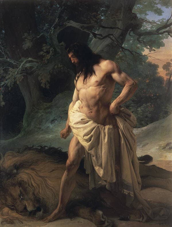 Samson Slays the Lion — Francesco Hayez