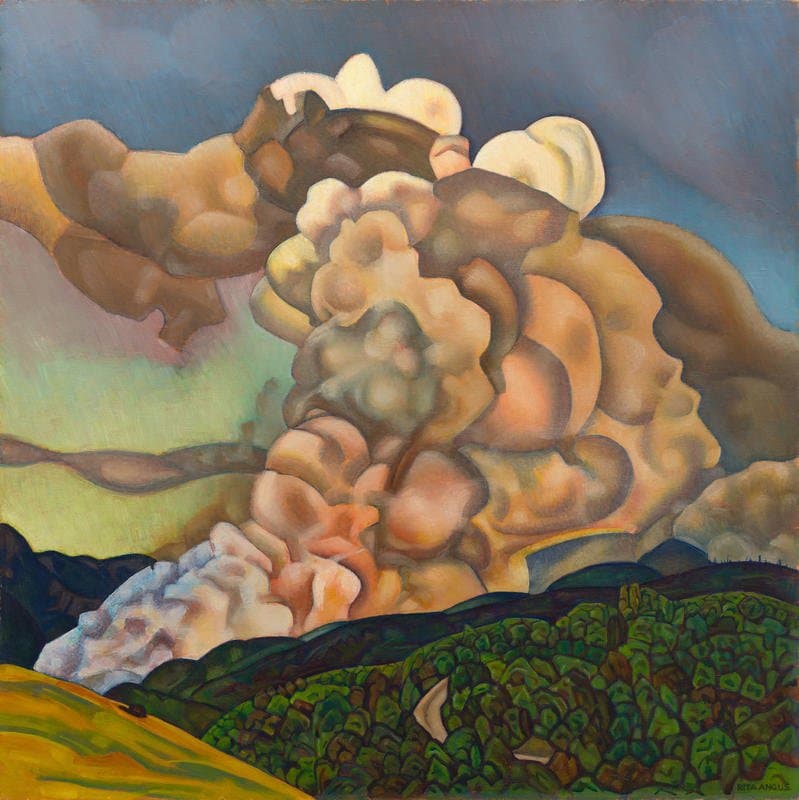 Scrub Burning, Northern Hawke's Bay — Rita Angus