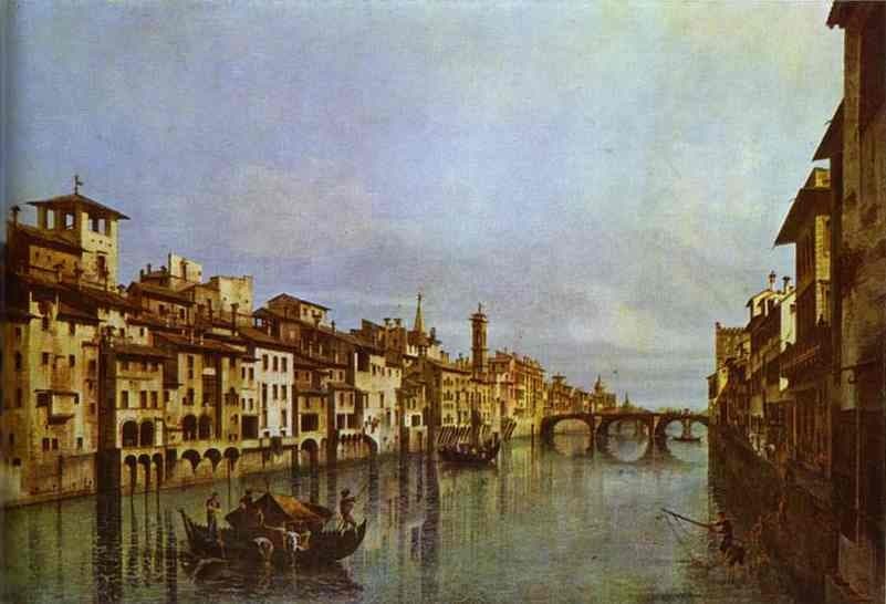Arno in Florence — Bernardo Bellotto