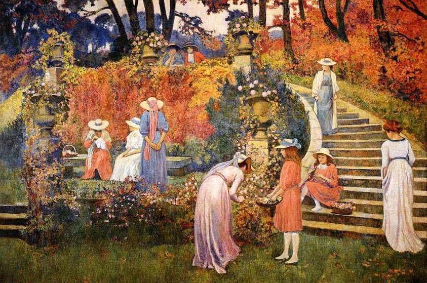 The Garden of Felicien Rops at Essone — Théo van Rysselberghe