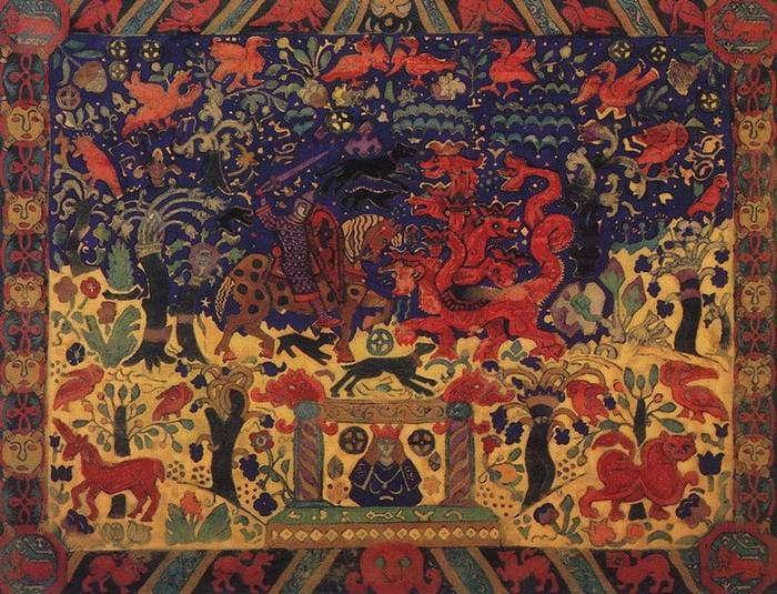 Fight with the dragon — Nicholas Roerich