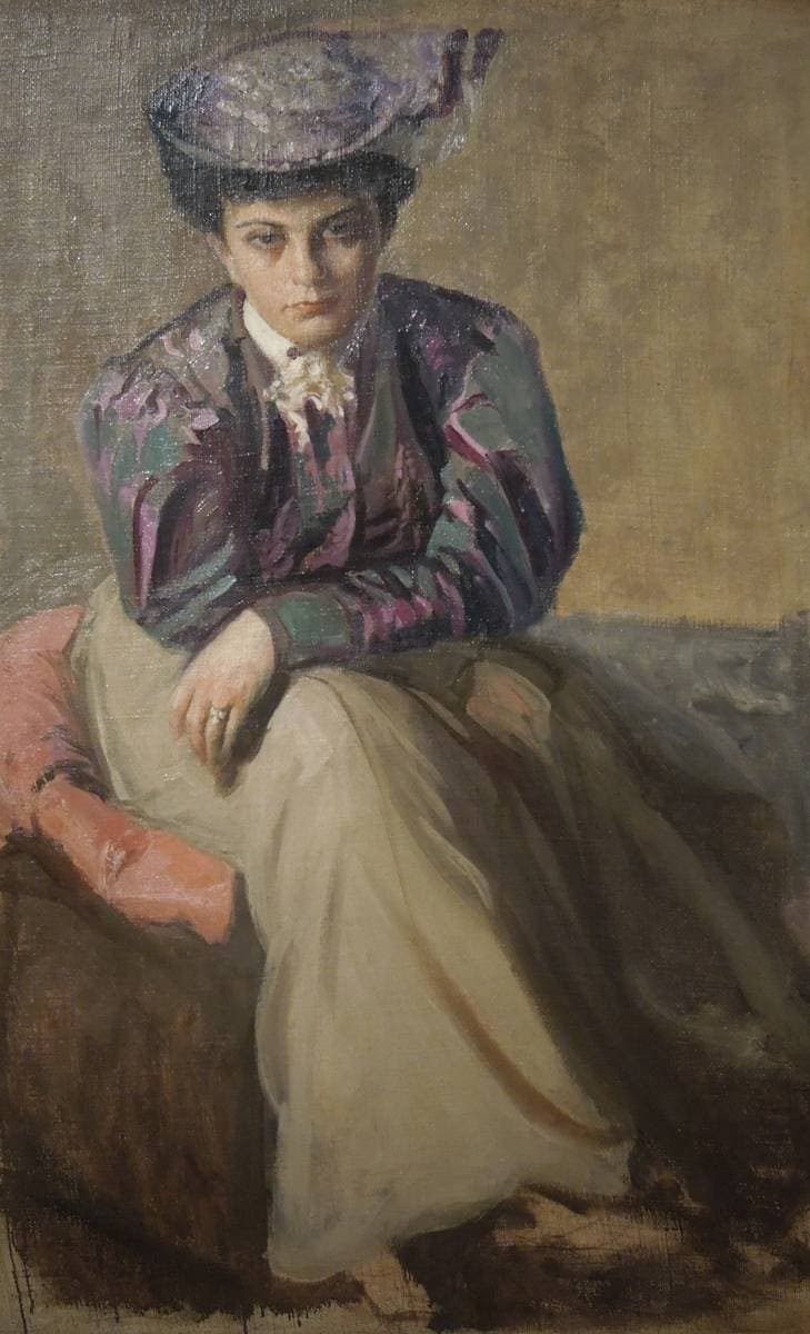 Portrait of Zofia Cybulska Née Sokołowska — Leon Wyczółkowski