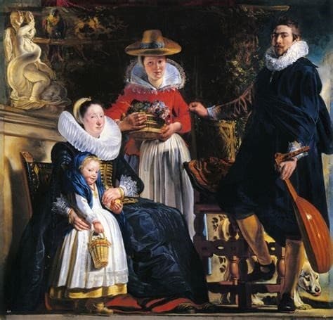 The Artist's Family in a Garden — Jacob Jordaens