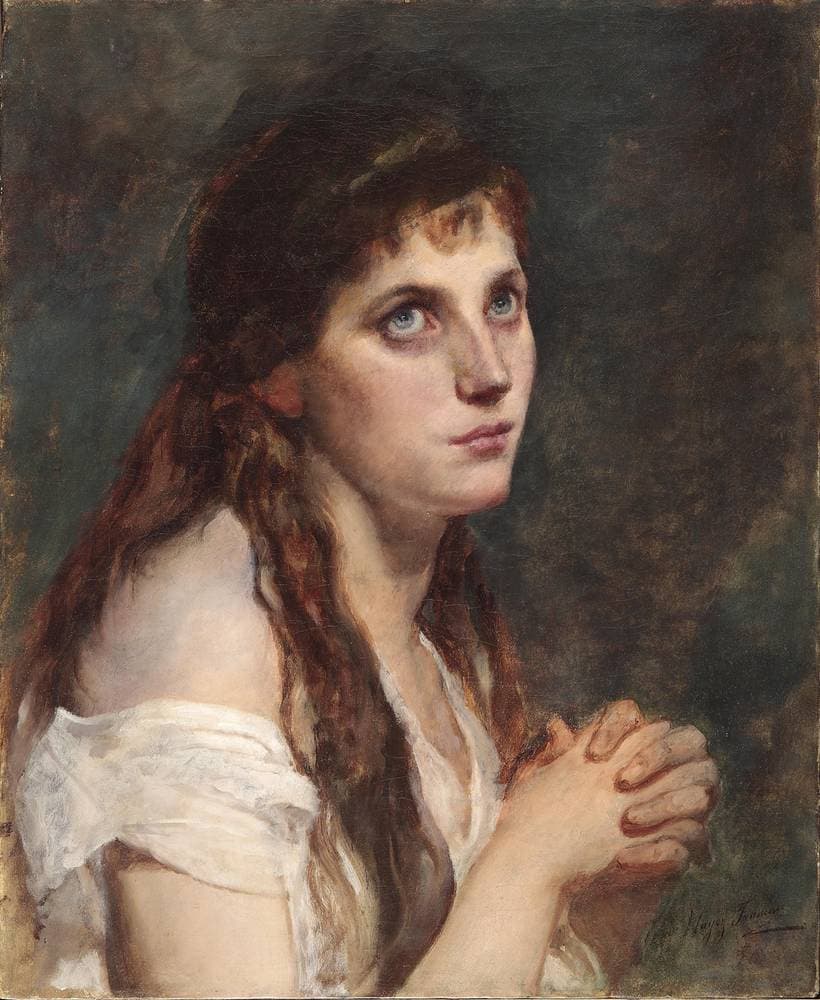 Girl with folded hands — Francesco Hayez