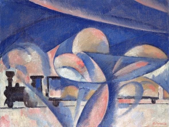 The Composition with the Train — Olga Rozanova