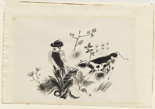 The Calf Doesn't Want To Go — Yasuo Kuniyoshi