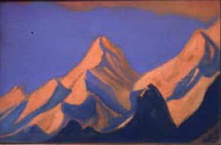 Flaming tops against the evening sky — Nicholas Roerich