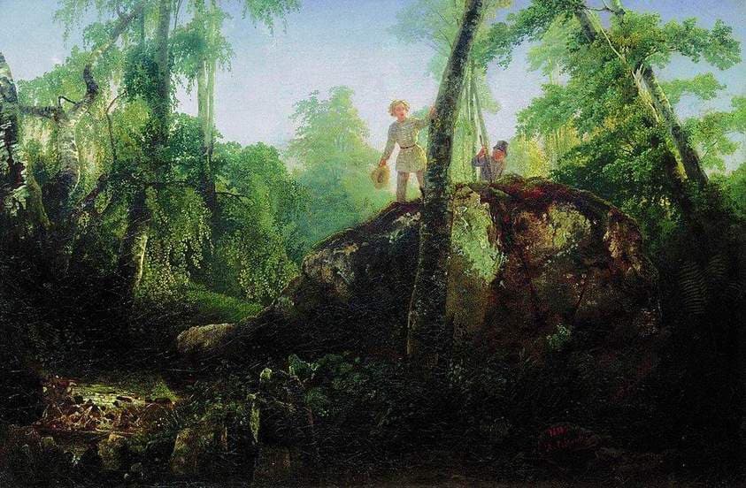 Stone in the forest near the spill — Alexei Savrasov