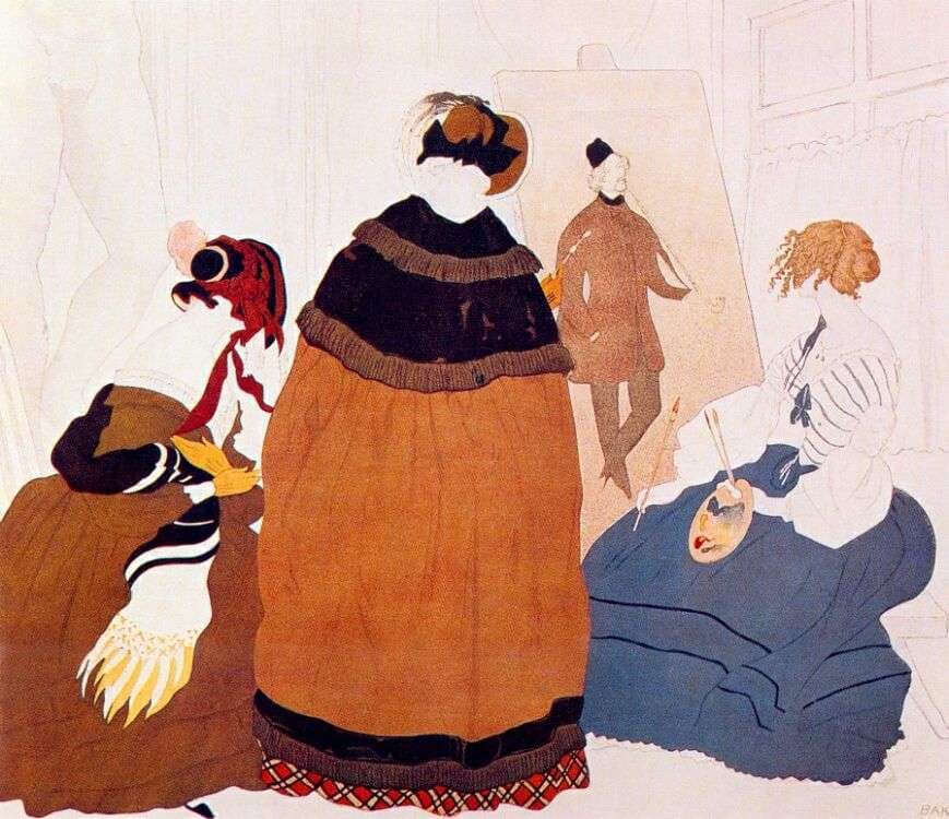 In the artist's studio — Léon Bakst