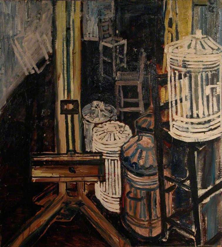 Dustbins in the Studio — John Bratby