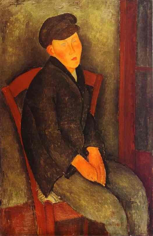 Seated Boy with Cap — Amedeo Modigliani