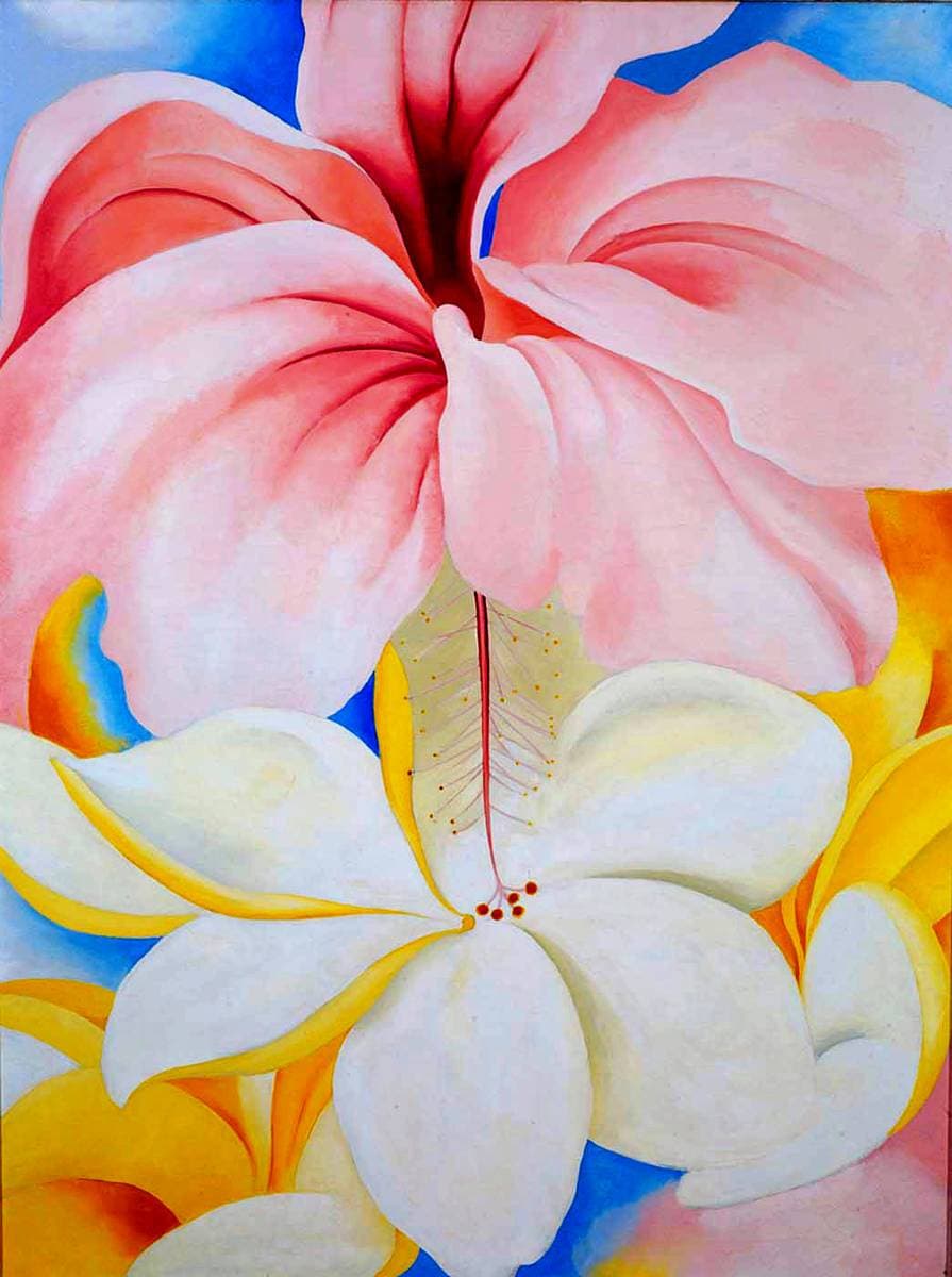 Hibiscus with Plumeria — Georgia O'Keeffe