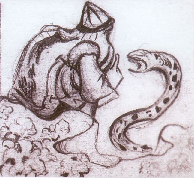 Snakes facing (Whisperer a serpent) — Nicholas Roerich