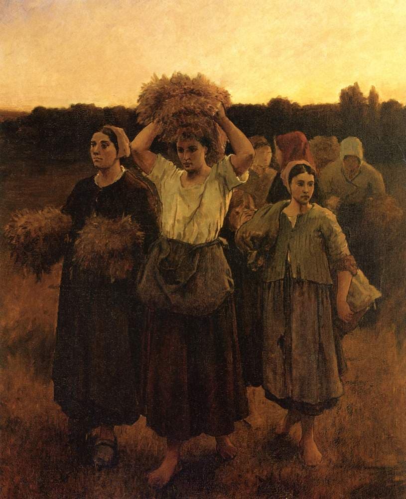 The Recall of the Gleaners (study) — Jules Breton