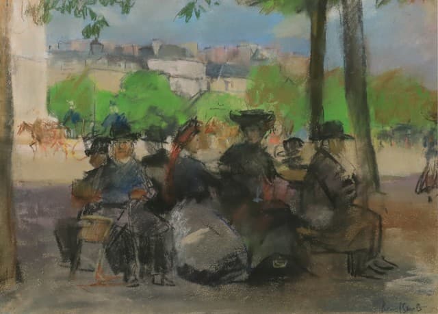Figures in a park — Isaac Israëls