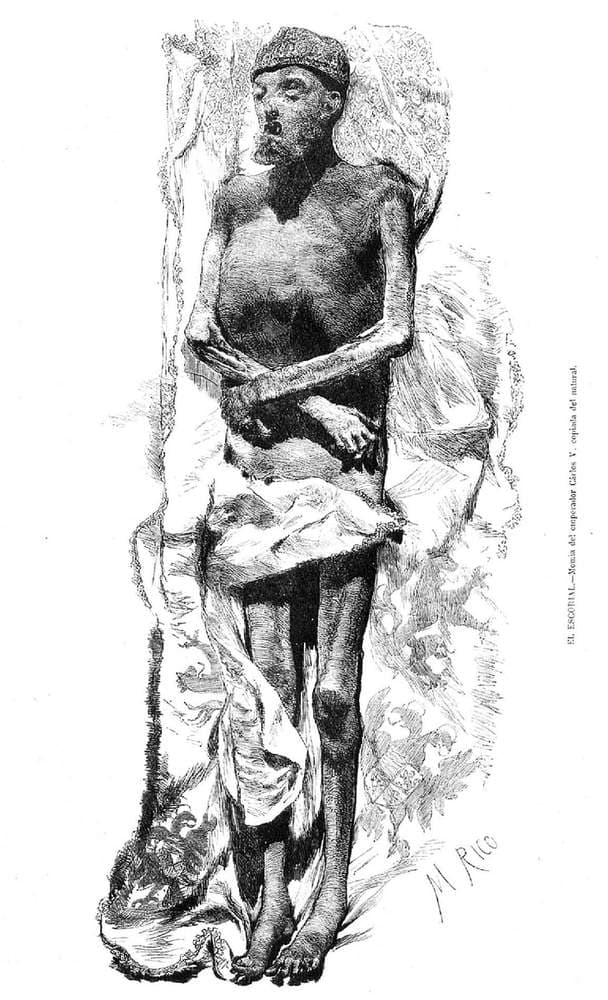 El Escorial, Mummy Of Emperor Charles V, Copied From Life — Martín Rico y Ortega