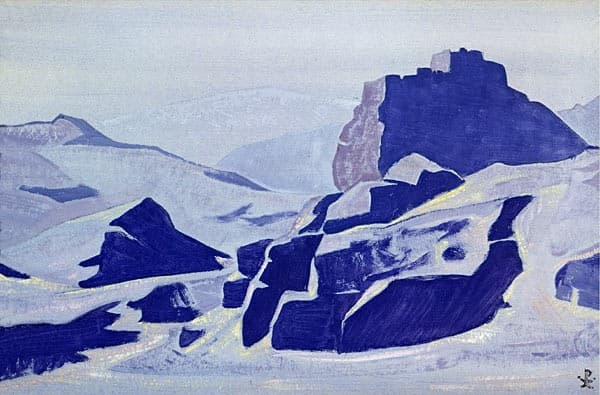 Dzong at evening — Nicholas Roerich