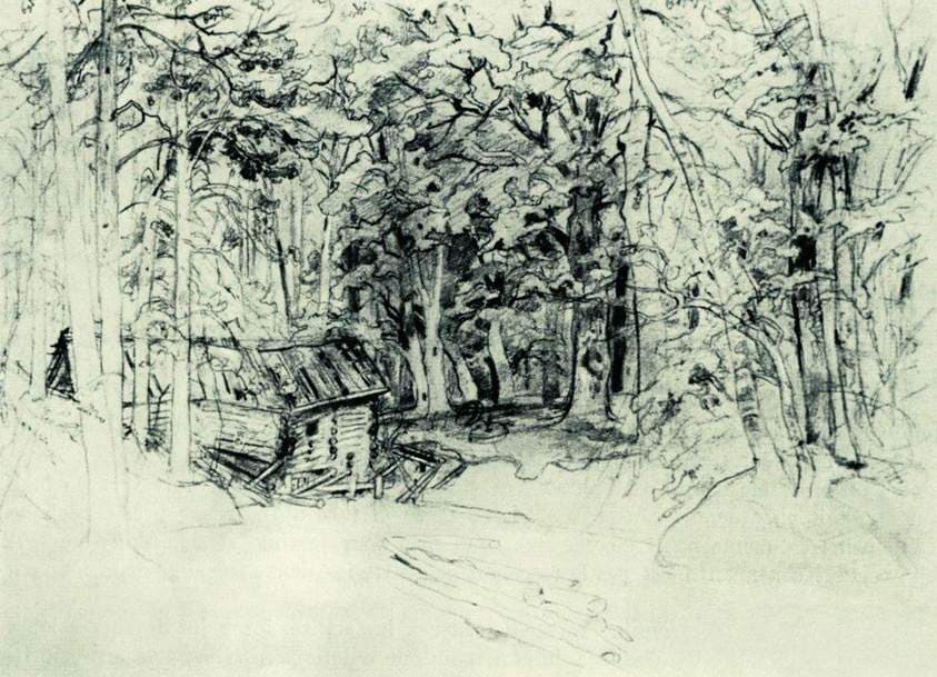 Sketch of the painting in 1898 — Ivan Shishkin