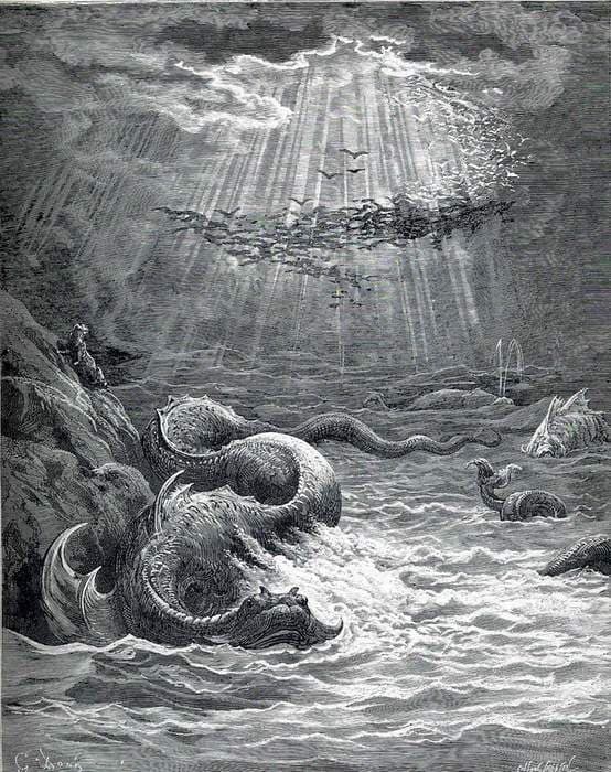The Creation of Fish and Birds — Gustave Doré