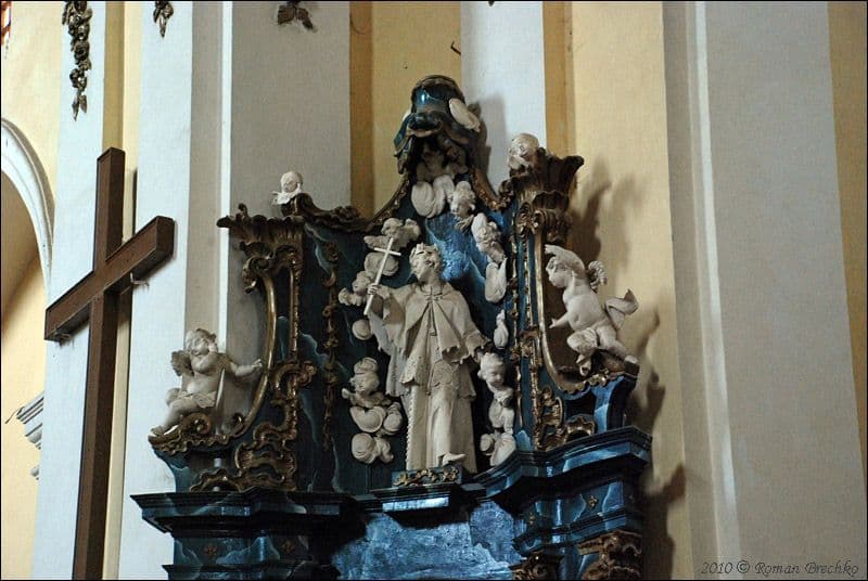 Altar of St. Nicholas with a sculpture of Jan Nepomuk — Johann Georg Pinzel
