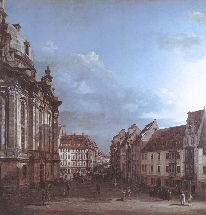 Dresden, the Frauenkirche and the Rampische Gasse — Bernardo Bellotto