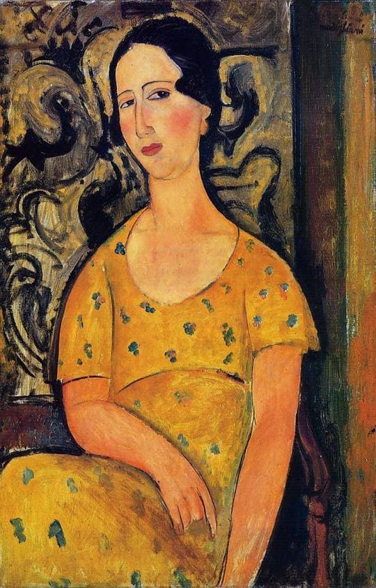 Young Woman in a Yellow Dress (Madame Modot) — Amedeo Modigliani