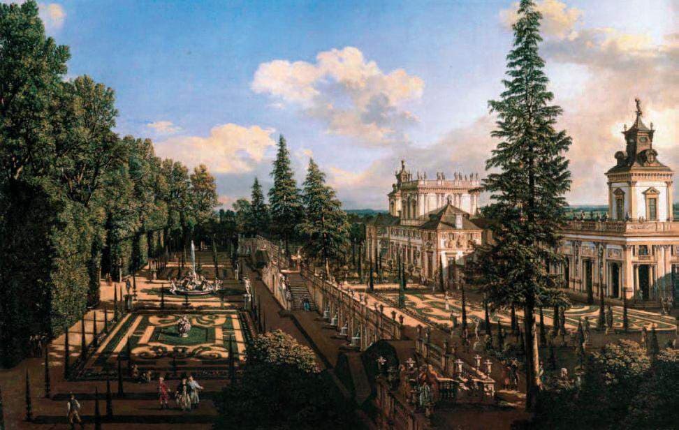 Wilanów Palace as seen from north east — Bernardo Bellotto