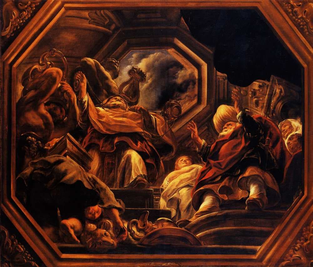 The father of the Psyche consultants of Oracle in the Temple of Apollo — Jacob Jordaens
