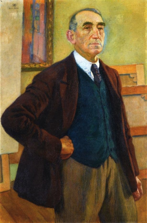 Self Portrait in a Green Waistcoat — Théo van Rysselberghe