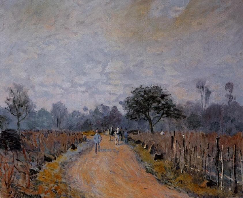 The Road from Prunay to Bougival — Alfred Sisley